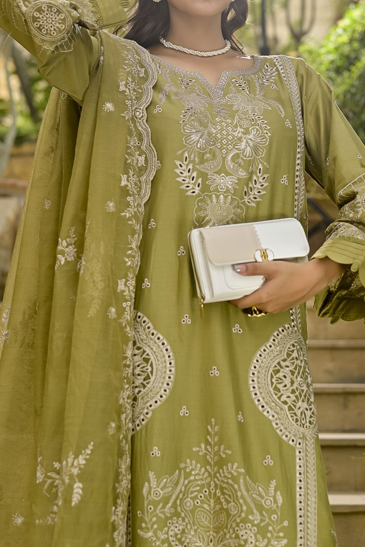 3 PIECE DIGTAL PRINT LAWN | CTN-450 GREEN