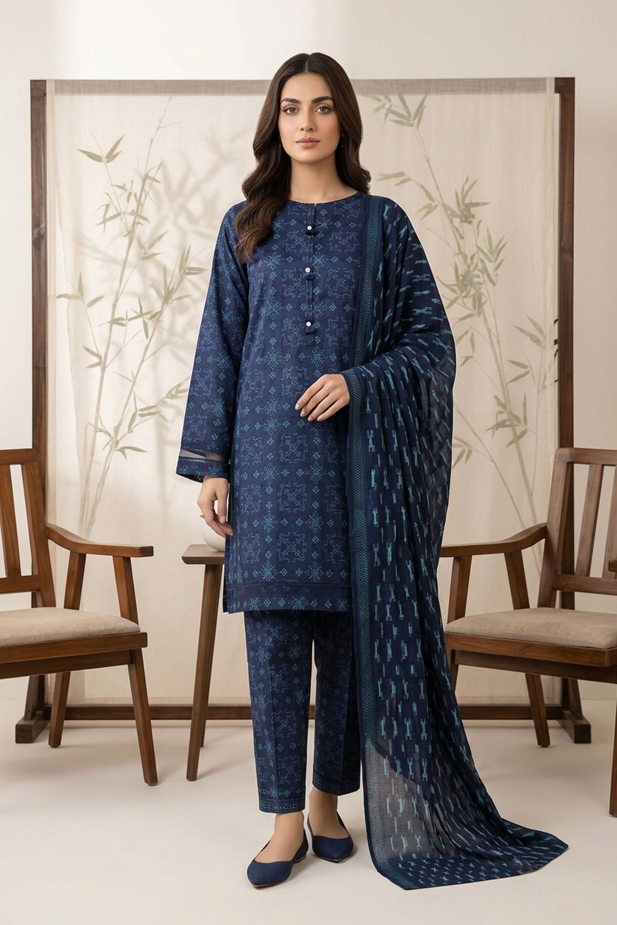 Cambrige Print 3 Piece M-SZ-2010