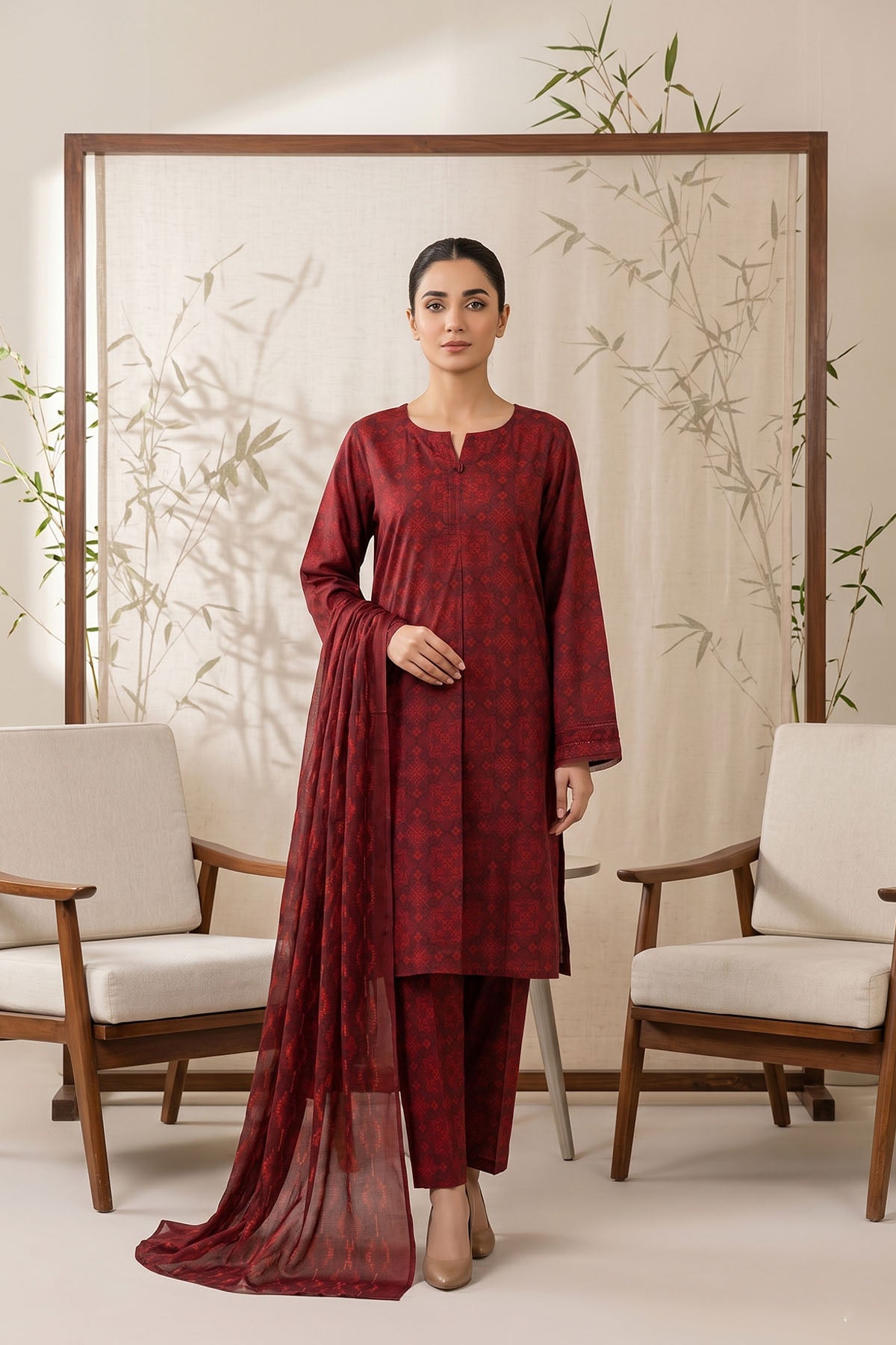 Cambrige Print 3 Piece M-SZ-2009
