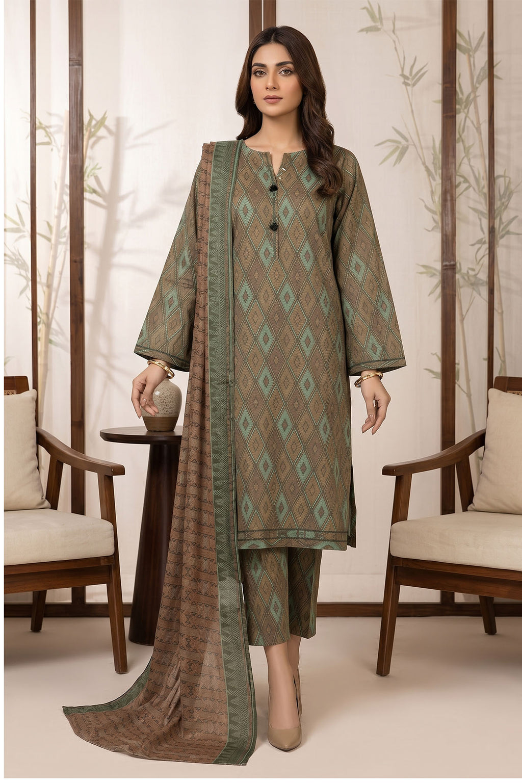 Cambrige Print 3 Piece SZ-2008