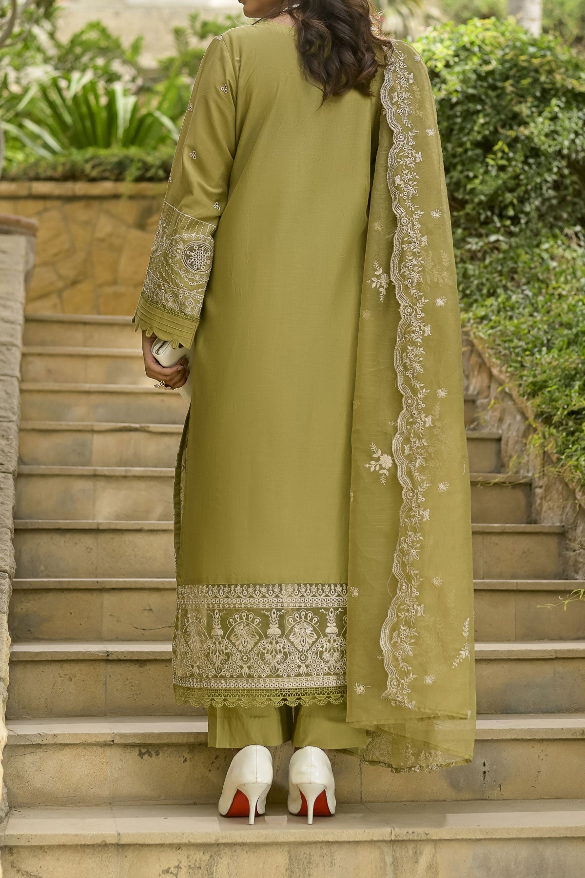 3 PIECE DIGTAL PRINT LAWN | CTN-450 GREEN