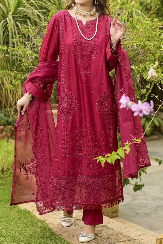 3 PIECE DIGTAL PRINT LAWN | CTN-450 PINK