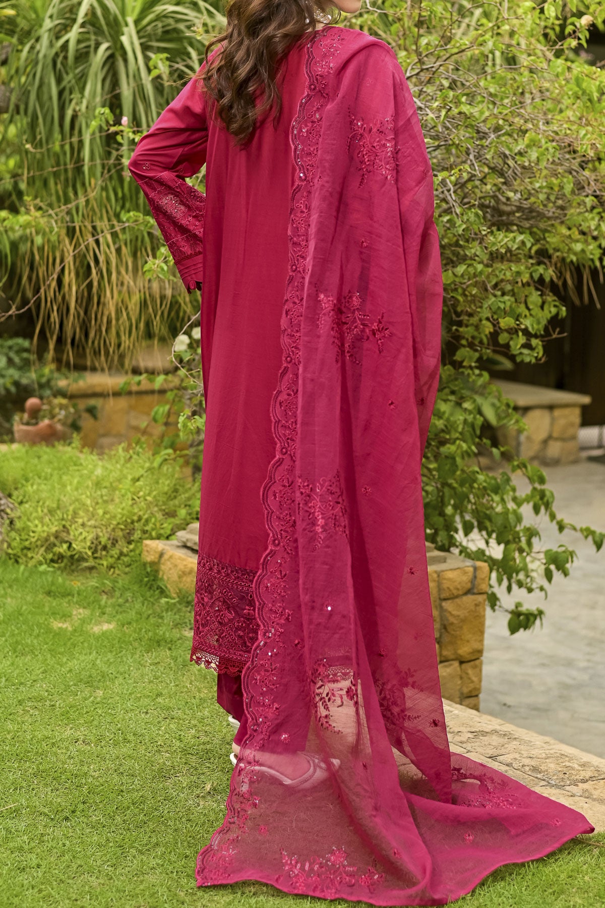 3 PIECE DIGTAL PRINT LAWN | CTN-450 PINK