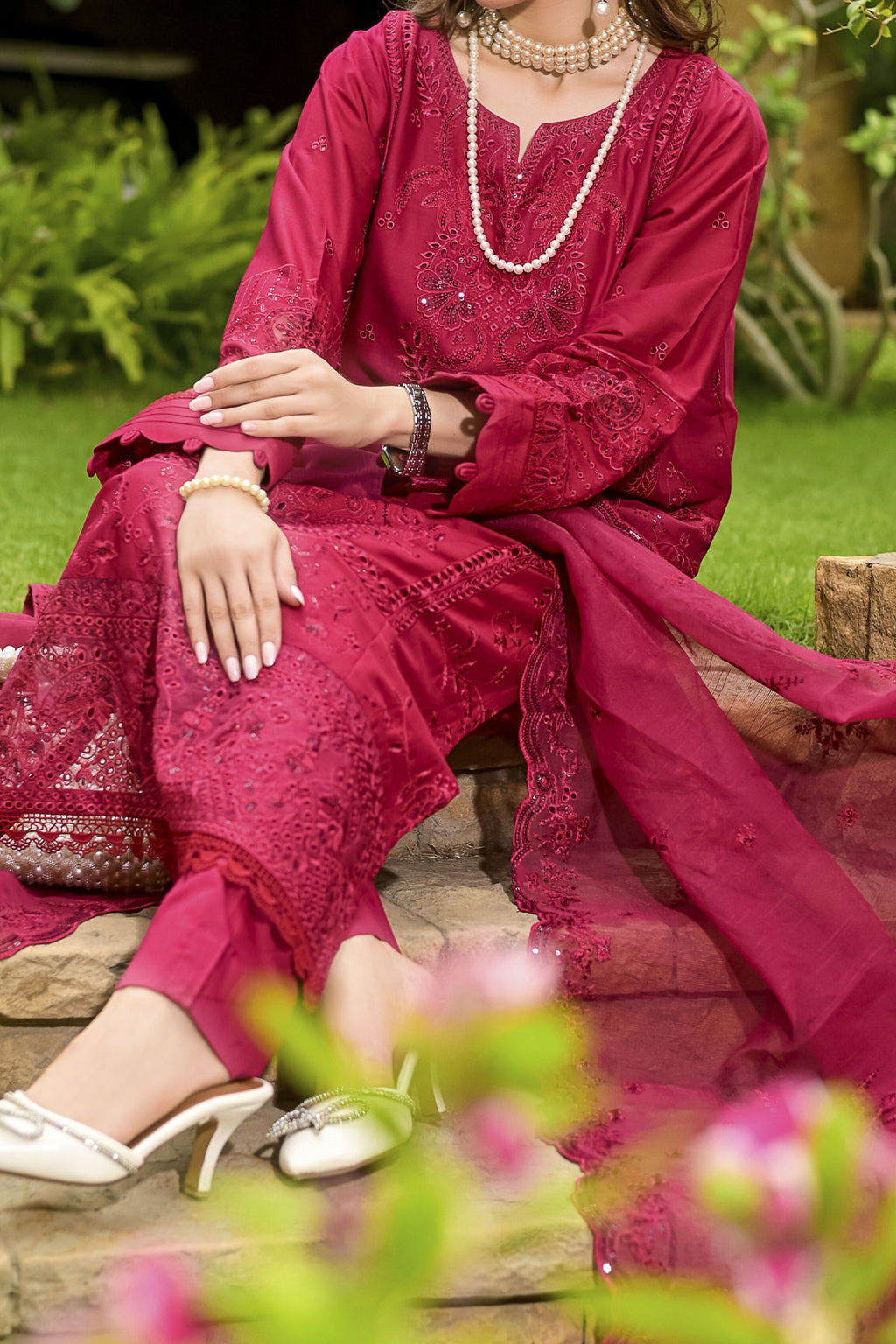 3 PIECE DIGTAL PRINT LAWN | CTN-450 PINK