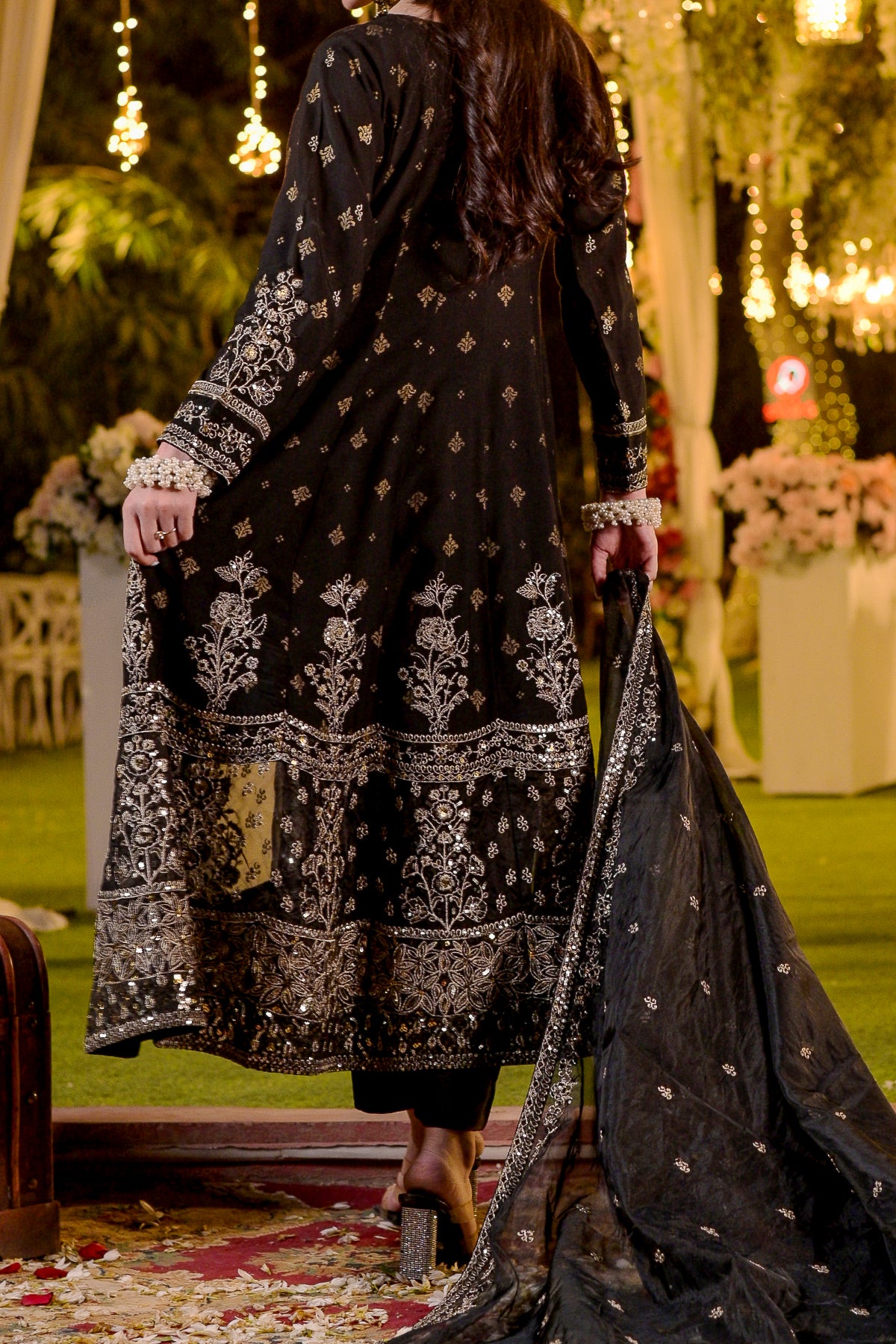 WOMEN'S-3 PIECE PRINTED RAW SILK | DPV-224