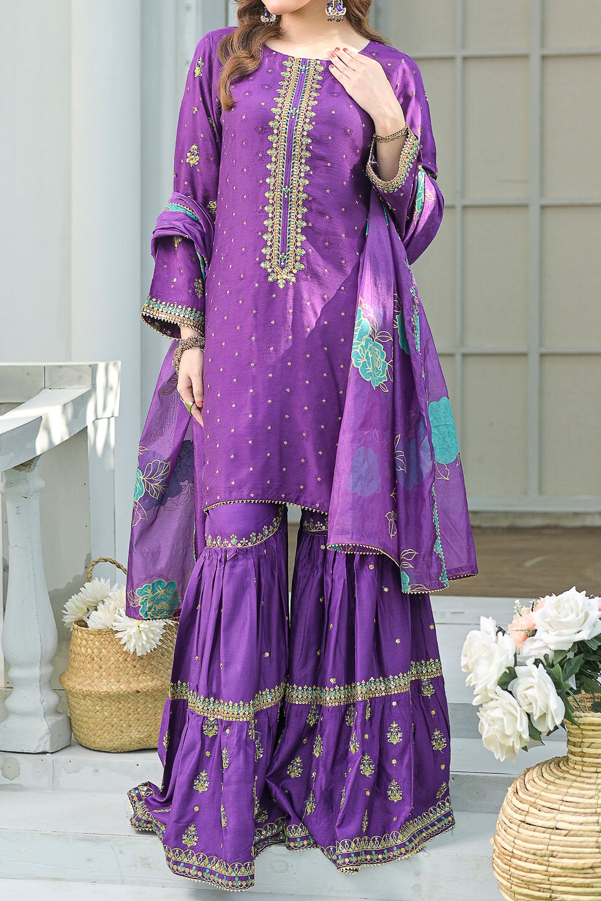 WOMEN'S-3 PIECE FANCY JACQUARD | FJ-277