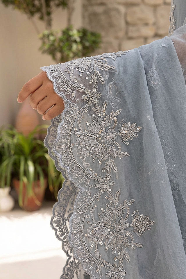 Sequin Embroidered Chiffon Suit- SZ-2021