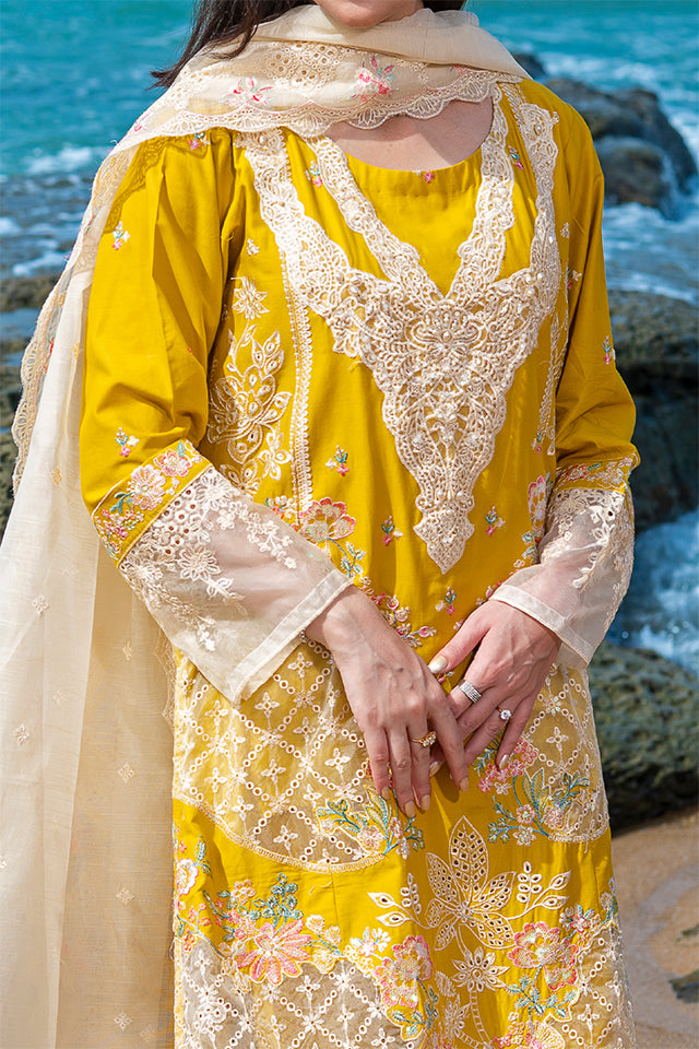 WOMEN'S-3 PIECE EMBROIDERY COTTON | SZ-479