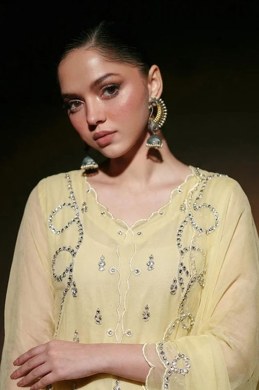 3-Piece Chiffon Suit - Embroidered (Luxury Pret) K-SZ-2015